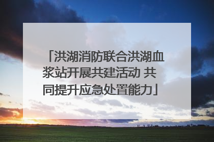 洪湖消防联合洪湖血浆站开展共建活动 共同提升应急处置能力