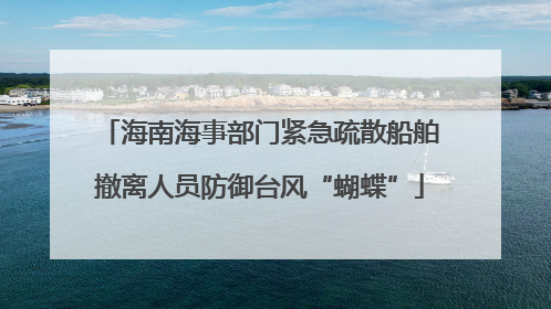 海南海事部门紧急疏散船舶撤离人员防御台风“蝴蝶”