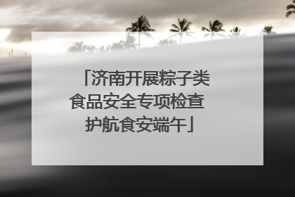 济南开展粽子类食品安全专项检查 护航食安端午