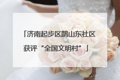 济南起步区鹊山东社区获评“全国文明村”