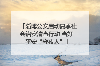 淄博公安启动夏季社会治安清查行动 当好平安“守夜人”