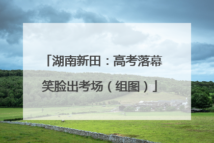 湖南新田：高考落幕 笑脸出考场（组图）