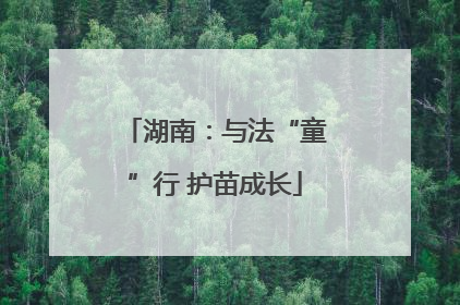 湖南：与法“童”行 护苗成长