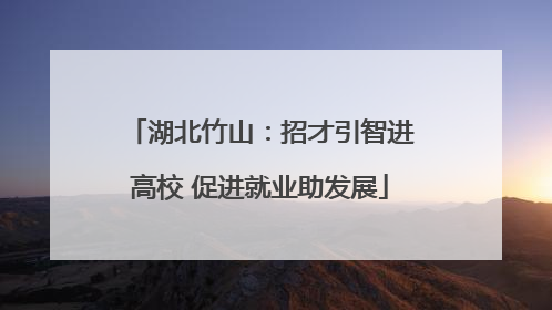 湖北竹山：招才引智进高校 促进就业助发展