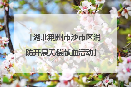 湖北荆州市沙市区消防开展无偿献血活动