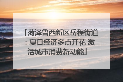 菏泽鲁西新区岳程街道：夏日经济多点开花 激活城市消费新动能