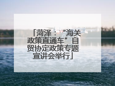 菏泽：“海关政策直通车”自贸协定政策专题宣讲会举行