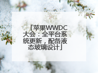 苹果WWDC大会：全平台系统更新，配备液态玻璃设计