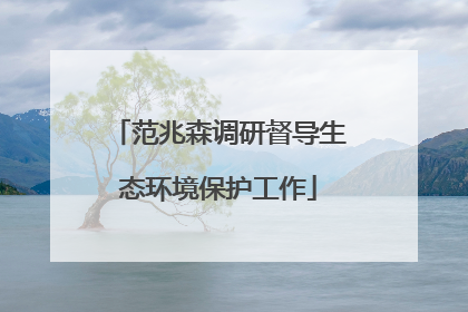 范兆森调研督导生态环境保护工作