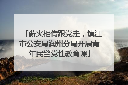 薪火相传跟党走，镇江市公安局润州分局开展青年民警党性教育课