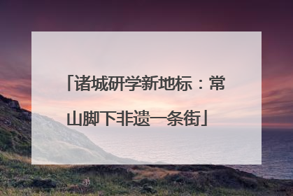 诸城研学新地标：常山脚下非遗一条街