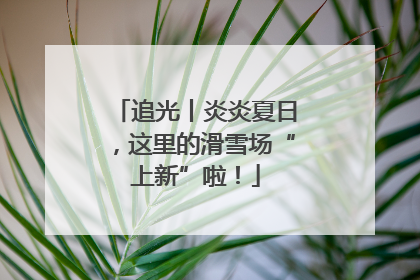 追光丨炎炎夏日，这里的滑雪场“上新”啦！