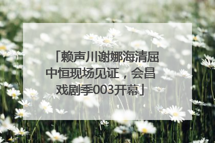 赖声川谢娜海清屈中恒现场见证，会昌戏剧季003开幕