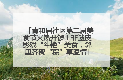 青和居社区第二届美食节火热开锣！非遗皮影戏“斗艳”美食，邻里齐聚“粽”享温情