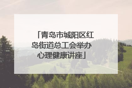 青岛市城阳区红岛街道总工会举办心理健康讲座