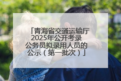青海省交通运输厅2025年公开考录公务员拟录用人员的公示（第一批次）