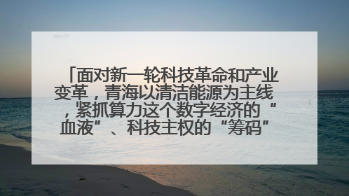 面对新一轮科技革命和产业变革，青海以清洁能源为主线，紧抓算力这个数字经济的“血液”、科技主权的“筹码”、产业升级的“杠杆”、绿色转型的“支点”，勇于撬动国家“双碳”战略、“东数西算”工程重大发展新机遇