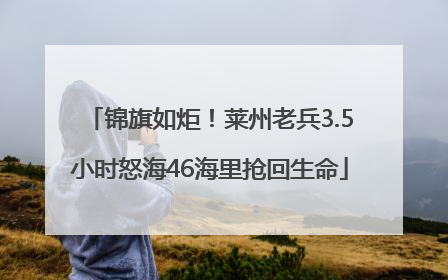锦旗如炬！莱州老兵3.5小时怒海46海里抢回生命