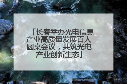 长春举办光电信息产业高质量发展百人圆桌会议，共筑光电产业创新生态