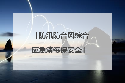 防汛防台风综合应急演练保安全