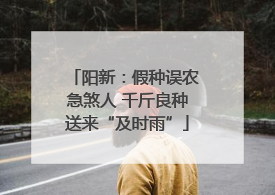 阳新：假种误农急煞人 千斤良种送来“及时雨”