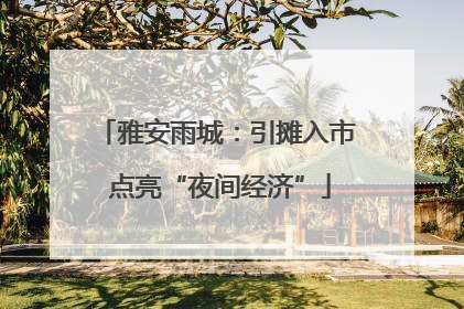 雅安雨城：引摊入市 点亮“夜间经济”