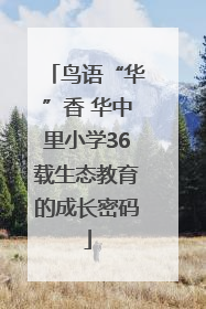 鸟语“华”香 华中里小学36载生态教育的成长密码