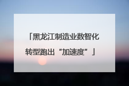 黑龙江制造业数智化转型跑出“加速度”