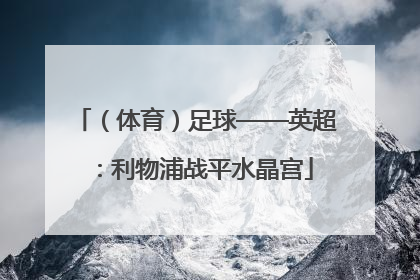 （体育）足球——英超：利物浦战平水晶宫