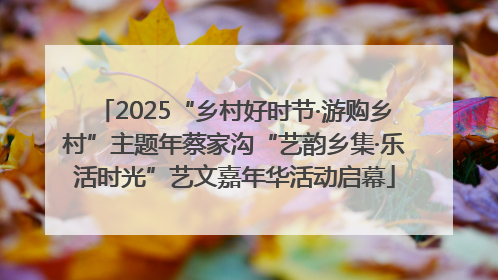 2025“乡村好时节·游购乡村”主题年蔡家沟“艺韵乡集·乐活时光”艺文嘉年华活动启幕