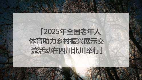2025年全国老年人体育助力乡村振兴展示交流活动在四川北川举行