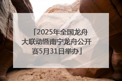 2025年全国龙舟大联动暨南宁龙舟公开赛5月31日举办