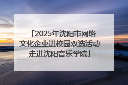 2025年沈阳市网络文化企业进校园双选活动走进沈阳音乐学院