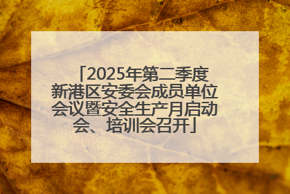 2025年第二季度新港区安委会成员单位会议暨安全生产月启动会、培训会召开