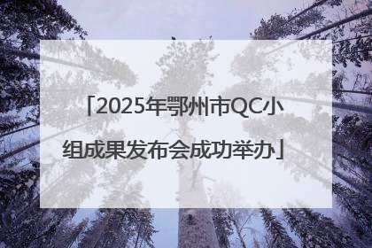 2025年鄂州市QC小组成果发布会成功举办
