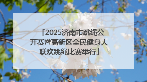 2025济南市跳绳公开赛暨高新区全民健身大联欢跳绳比赛举行