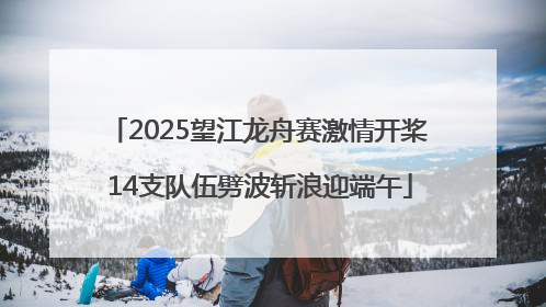 2025望江龙舟赛激情开桨 14支队伍劈波斩浪迎端午