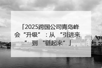 2025跨国公司青岛峰会“升级”：从 “引进来” 到 “链起来”