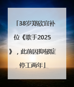 38岁郑欣宜补位《歌手2025》，此前因抑郁症停工两年