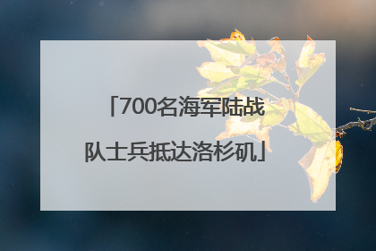 700名海军陆战队士兵抵达洛杉矶