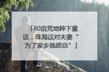 80亩荒地种下童话，珠海这对夫妻“为了家乡我愿意”