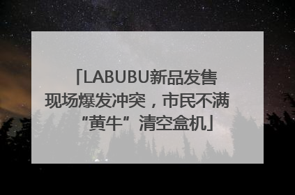 LABUBU新品发售现场爆发冲突，市民不满“黄牛”清空盒机