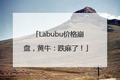 Labubu价格崩盘，黄牛：跌麻了！